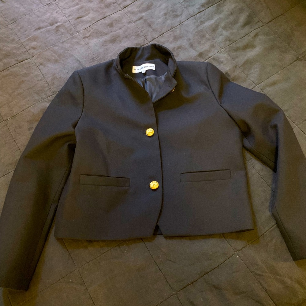 Les Prairies de Paris Andrea Jacket in Navy - Picture 3 of 6